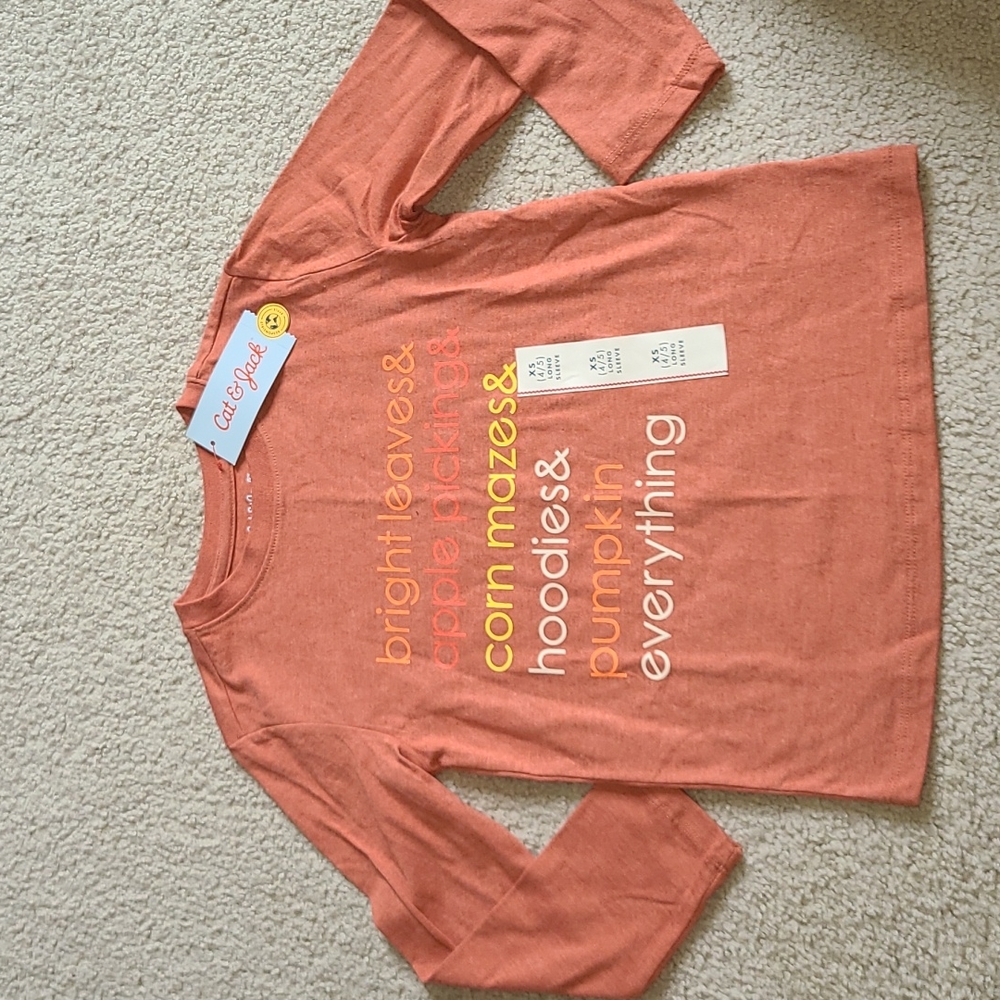 Cat & Jack fall long sleeve t-new with tag Cat and Jack